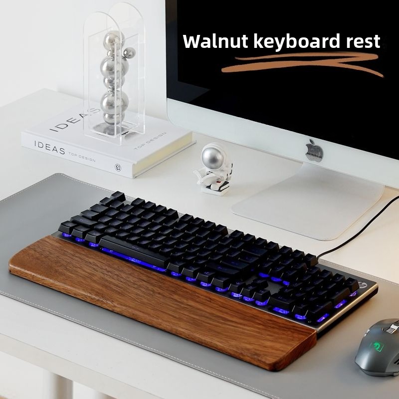 Tech For Office - Massivholz Tastatur Handballenauflage Mauspad Handgelenkstütze Gaming