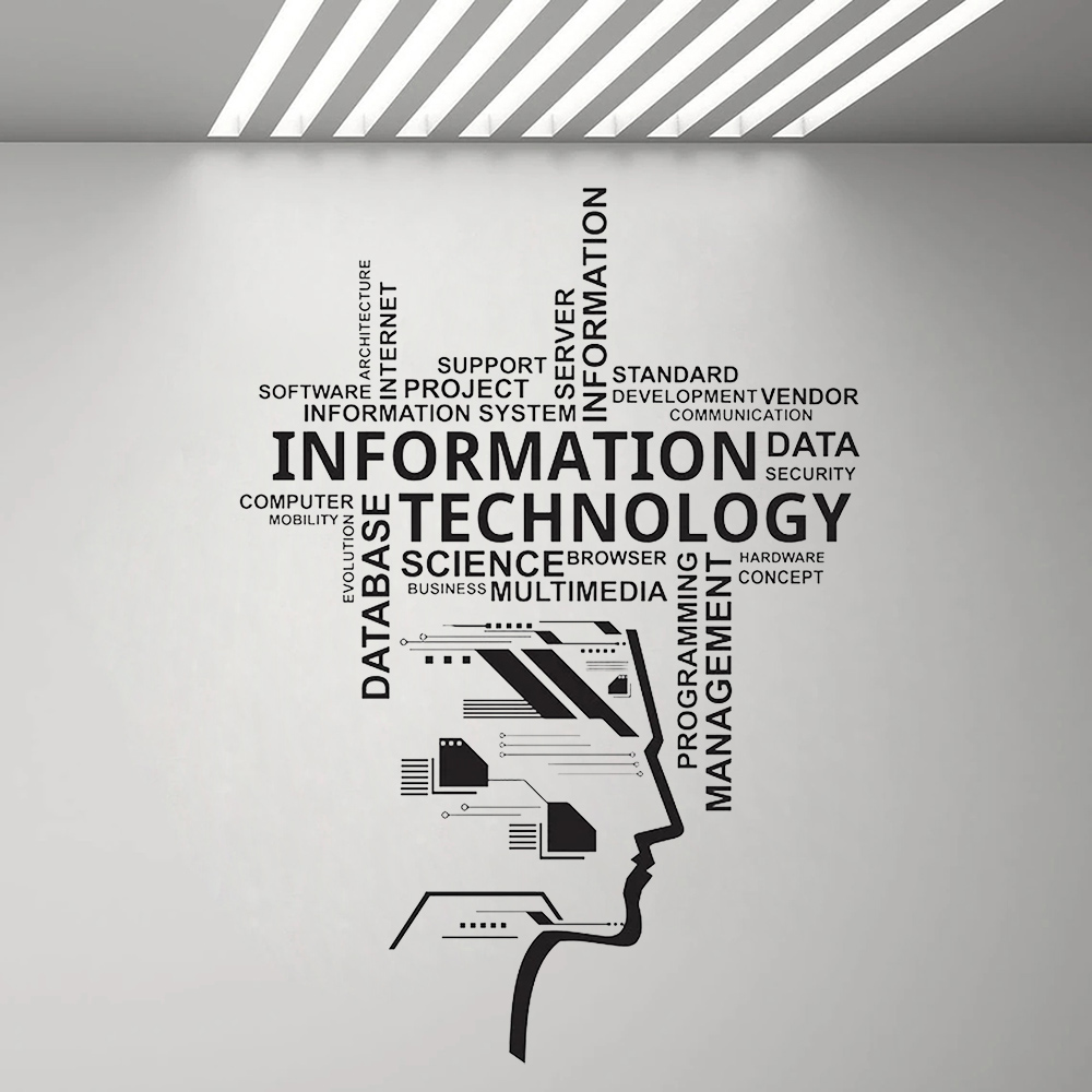 Information Technology Officer - Vinyl-Wandaufkleber für Informations- und Kommunikationstechnologie, Bildungstechnik,