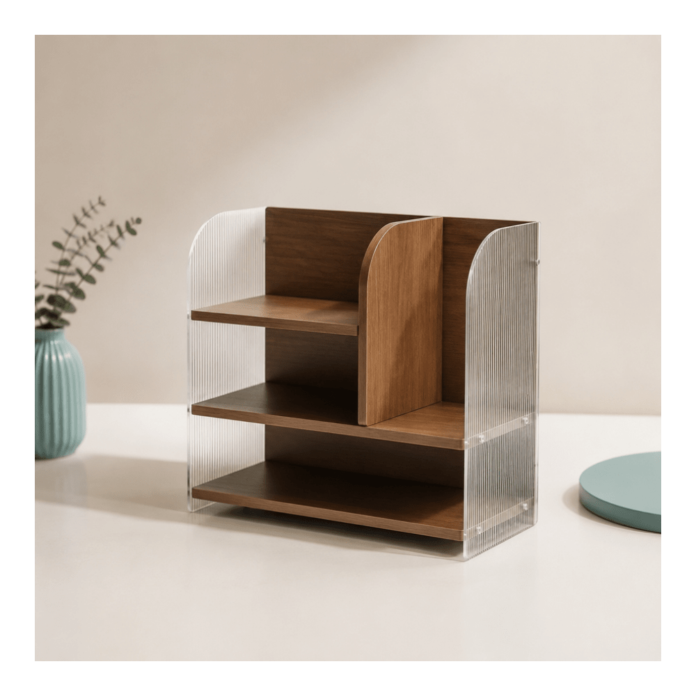 Office Tech Management - Weiße WLAN-Router-Aufbewahrungsbox, kompakter, mattweißer Schreibtisch-Organizer für