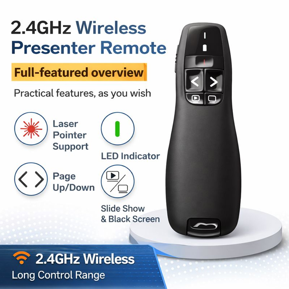 R400 2.4G Wireless-Präsentatio – Presentation Remote Laser Bewertung und Preis